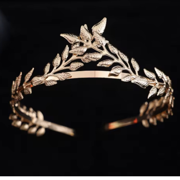 Gold Laurel Leaf Headband Crown Greek Roman Tiara for Women Cosplay Party - Picture 3 of 5
